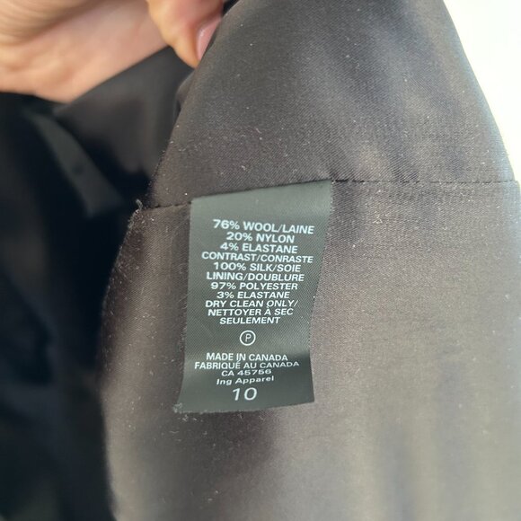 Smythe Black Wool and Silk Blazer Size US 10 - Picture 9 of 9